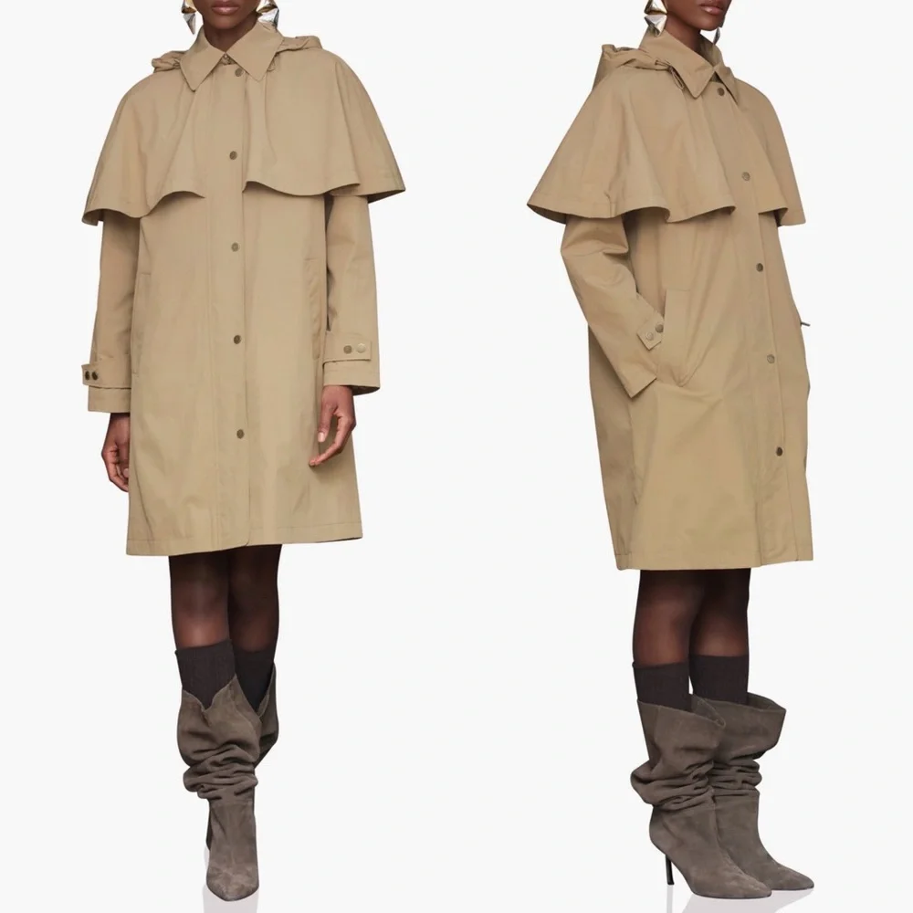 Avec Les Filles hooded cape Raincoat - Picture 13 of 16